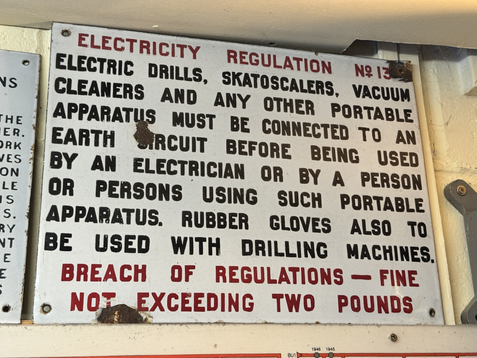 Enamel Electricity Safety Sign – Kinetics Industrial Museum